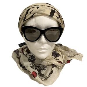 McQ by Alexander McQueen Mirrored Black Cat Eye Sunglasses